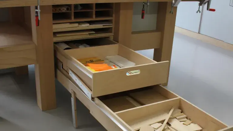 Materialgondeln ausgezogen